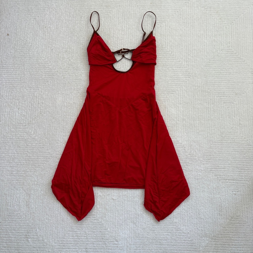 Oh Polly Red Heart Dress “Catalina”